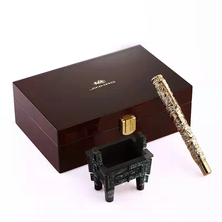 80 Jinhao exquisite 0.5mm 18KGP electroplating gold silver fountain pen executive stationery office gift