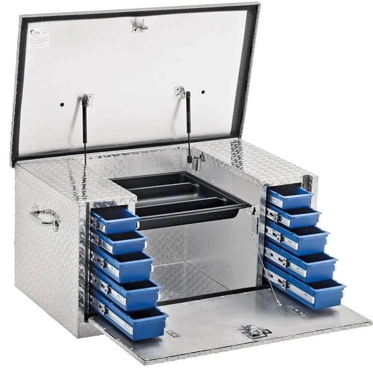 Aluminum  Utility Chest Box With Drawer  Aluminum Truck Box Aluminum Tool box