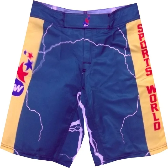 Sublimated MMA Shorts with reflective logo custom design cotton polyester wholesale sets for mens