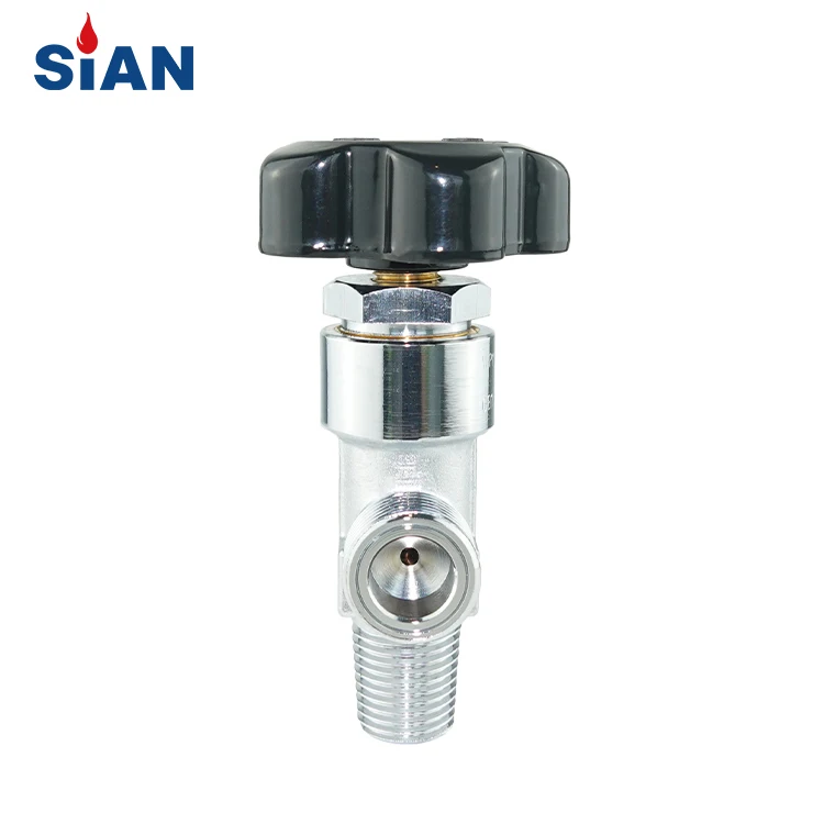 Chrome Plated Finish Diaphragm Type QF-21A Oxygen Air Nitrogen Gas Cylinder Valve