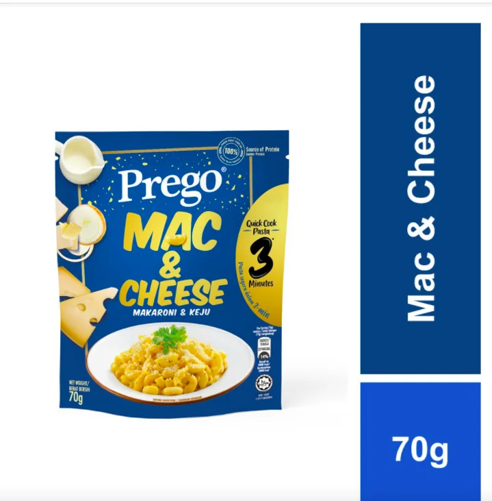 Ready Stock Halal Food Instant Quick Cook Pasta Mac & Cheese Easily Prepared Instant Food Pasta Perfect For Travel