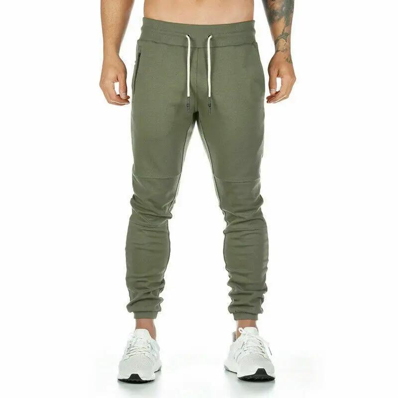 Mens jogger pants skinny slim fit cotton fleece sweat pants for jogging custom made with multi pockets jogger pants on wholesale