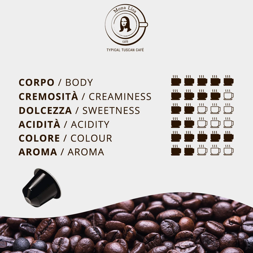 Italian  high quality coffee 25% Arabica 75% Robusta Nespresso Compatible Coffee Capsule for Espresso