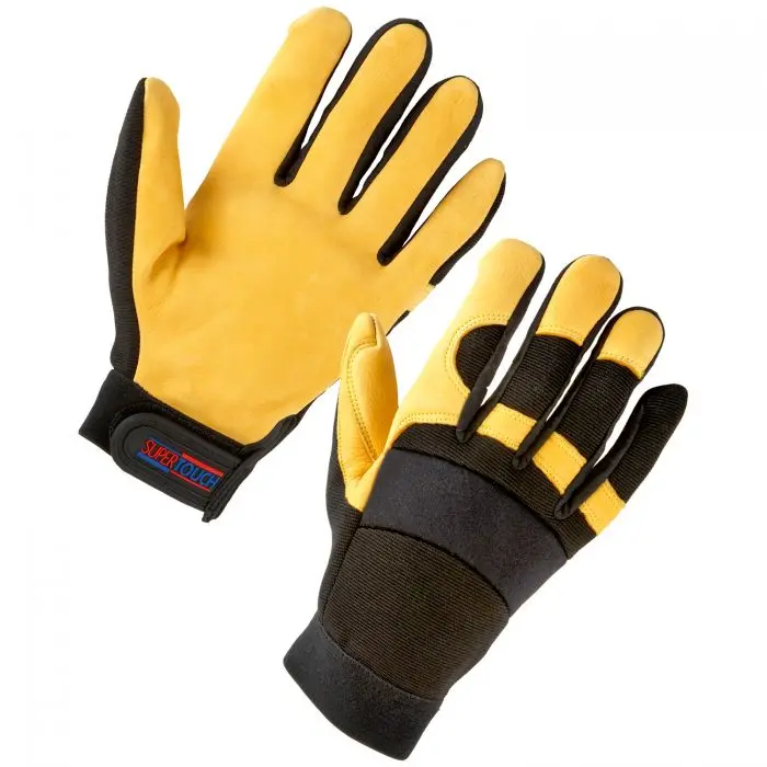 Best Brand Fashion Products Mechanic Leather Coated Work Gloves Safety glove Working Protective Sport Glove