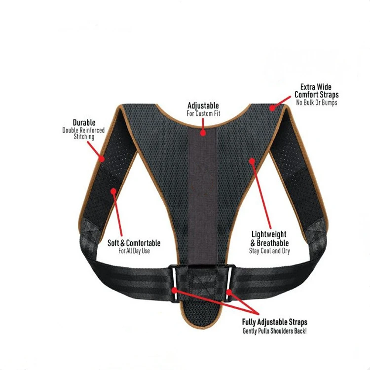New Design Adjustable Back Posture Doctor Corrector Back Brace Support Belt For Women Men