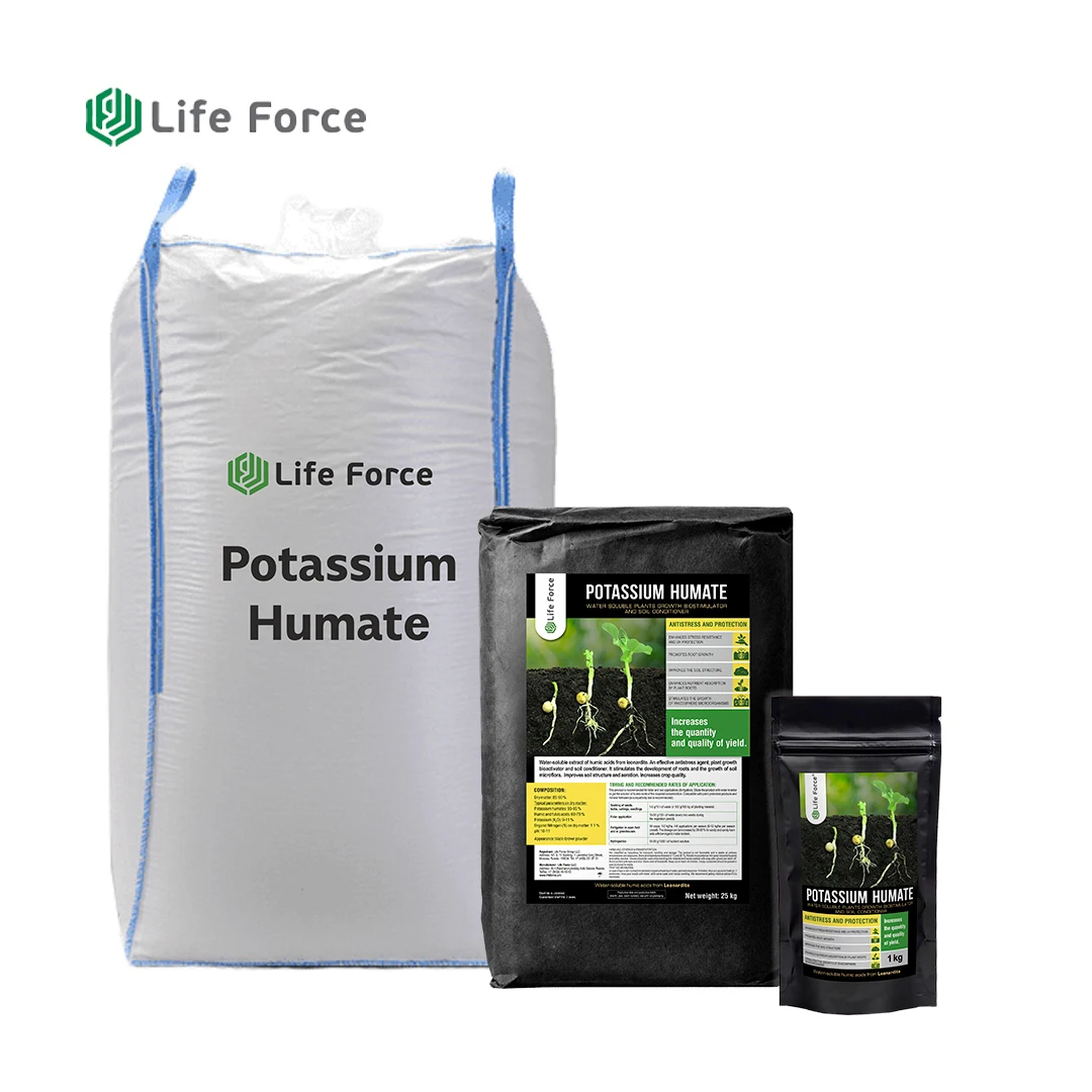 Organic Humic Acid Powder Soluble Humate Potassium Fertilizer Life Force SH 301/1 Soluble Potassium Humate