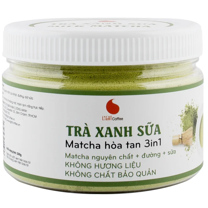 High Quality Japanese Matcha Type M3IN1 Jar 230g Pure Matcha Flavor Green Tea Best Price From Vietnam