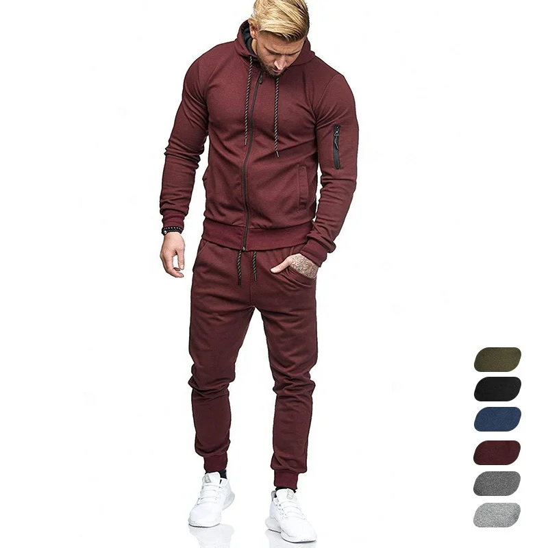Gym Sportswear Jogging Clothing Fitness Body Building  Sweatsuit Two Pieces Set MenTracksuits