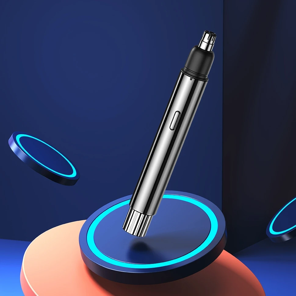 2022 New Arrival 1000rpm High Speed Motor Low Noise Portable Electric Nose Hair Trimmer With Detachable Blade