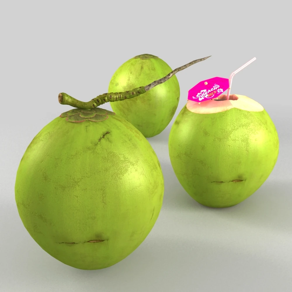 Свежий зеленый кокосовый кокос-свежий орех-кокосовый