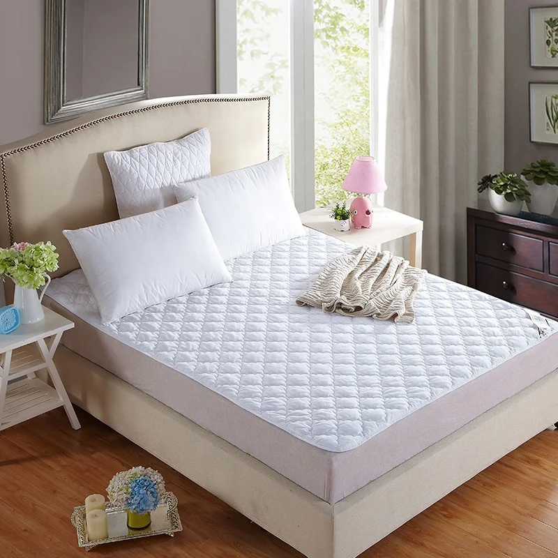 high quality Plain Dyed soft Waterproof Hotel folding Mattress Protector Cover Pad for sale