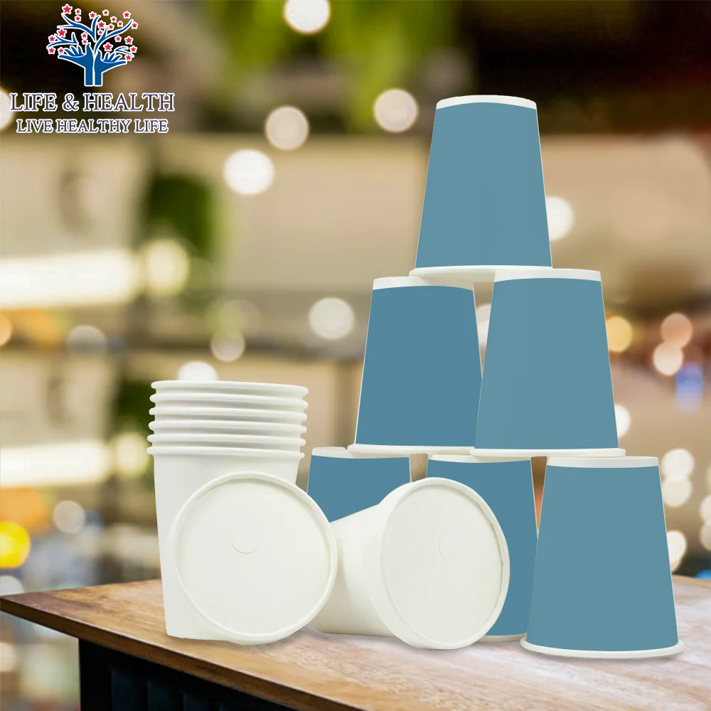  Экологически чистые бумажные стаканчики 12 унций Белый или 1 цвет + крышка для горячей/холодной воды минимальный заказ 100000