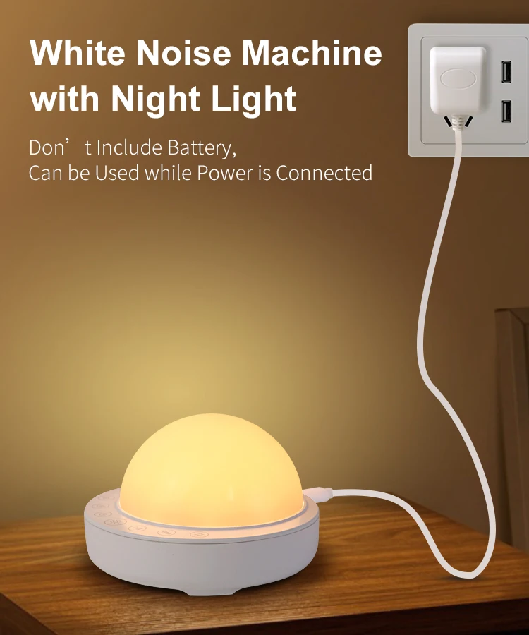Baby Sleep aid Soother colorful night light White Noise sound Machine lamp for both adult and baby sleep machine