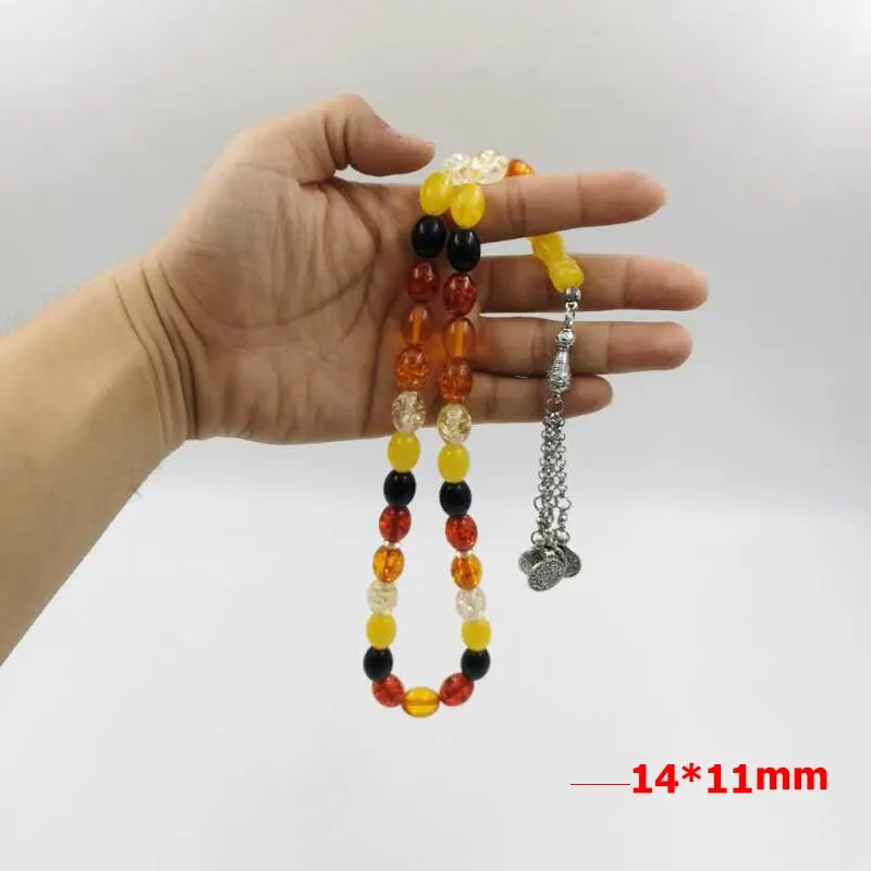  Мусульманские четки мусульманские 33 Молитвенные Четки Мужские аксессуары Tasbih на руку металлические кисточки модные арабские подарки браслеты