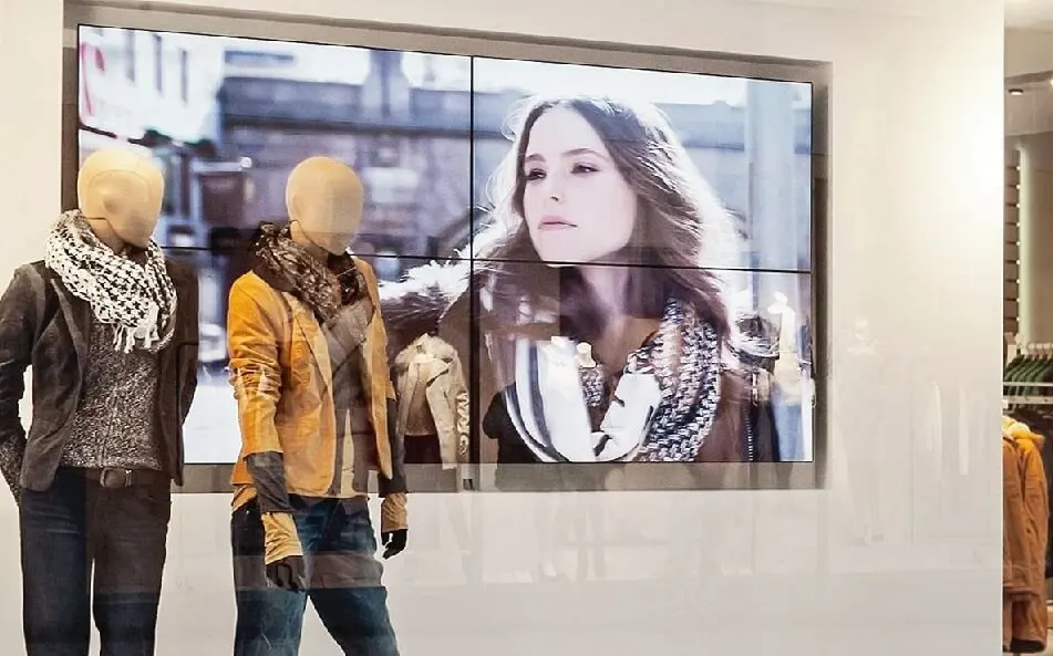 Недорогая Ультра узкая внутренняя 4K LCD видеопанель рекламный