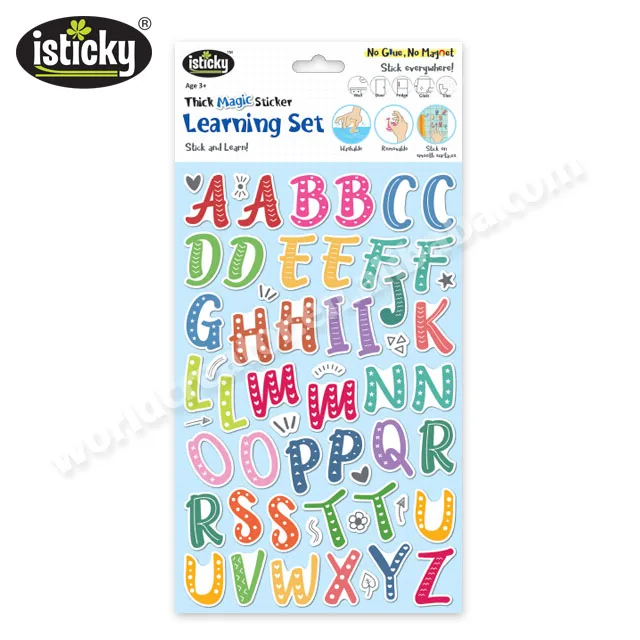 
TPR Reusable Alphabet Stickers Gel Sticker 