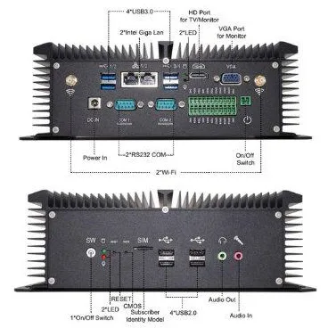 
i5 8250U Industrial Embedded Box PC 