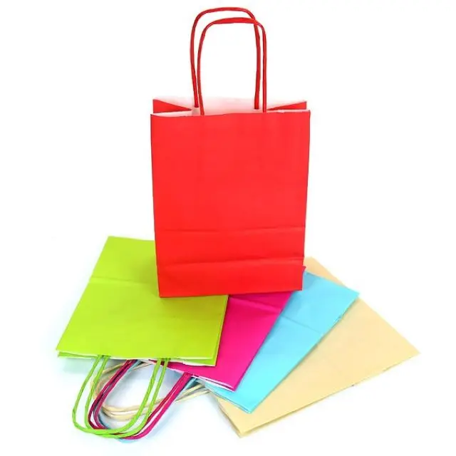 Luxury Recycled Brown Kraft Paper Bag High Quality Retail Shopping Bag  for Packaging for Gifts Milk Cartons