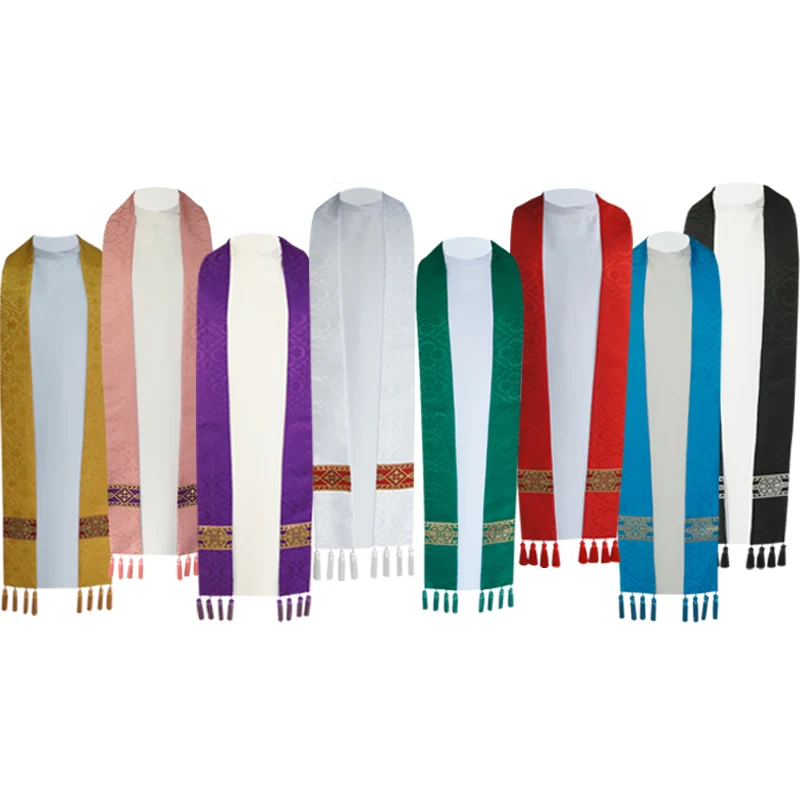 Premium Quality Priest Stoles Customized Embroidery Style Church Priest Stoles Custom Design Available