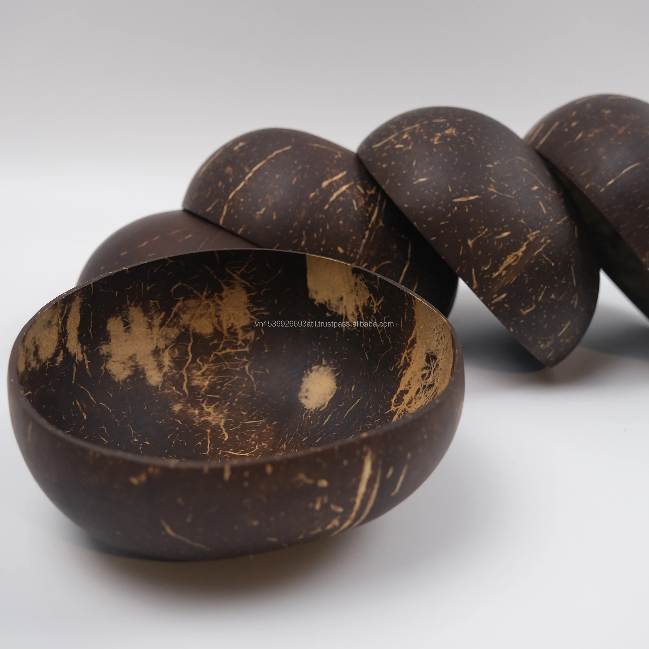 
 Лидер продаж на Alibaba, оптовая продажа, набор посуды из кокосовой чаши и лаковой посуды, кокосовые чаши  