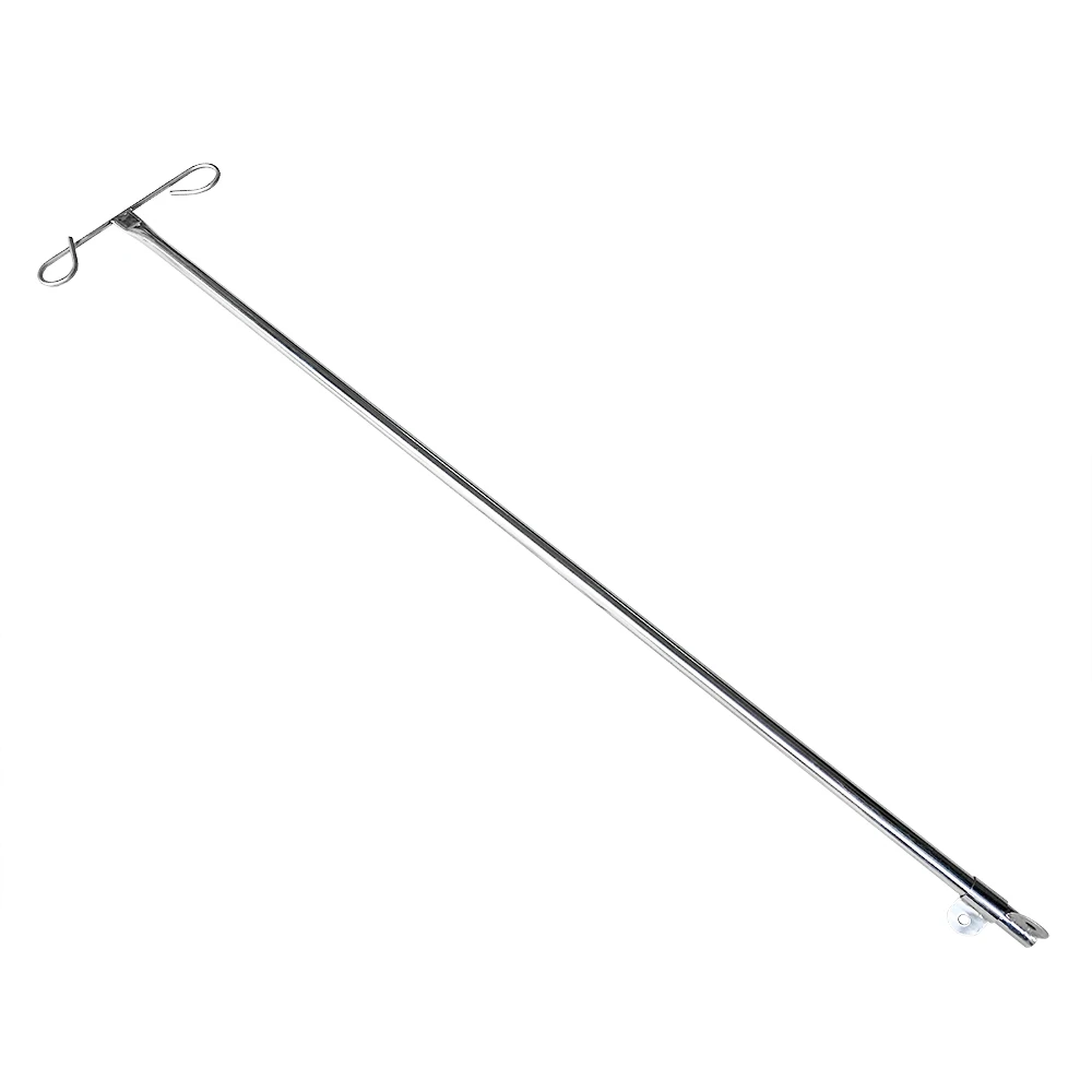 Medical Stainless Steel Drip Stand on Wheelchair Two-hook Infusion For Hospital LCYH117-3