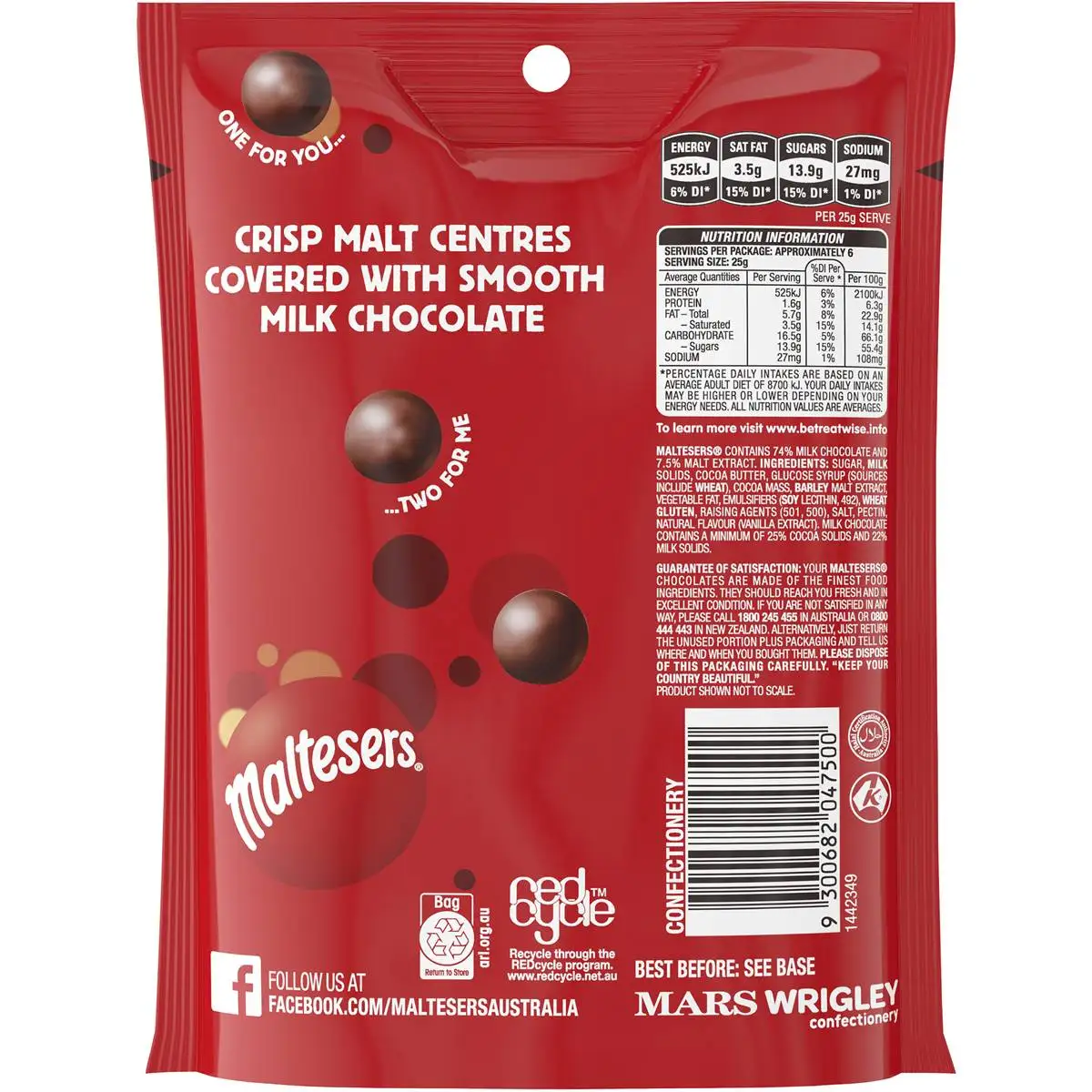 Maltesers chocolate 140g from Australia Malt Balls