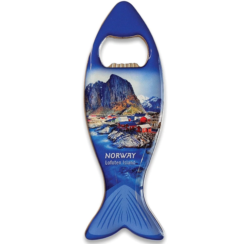 Metal Magnetic Opener Fish Shape With Epoxy