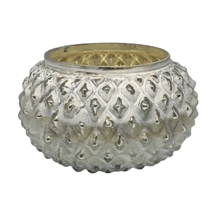 Customized 2023 Luxury Unique White Silver Mercury Oval High-Quality Handmade Decorative Centerpiece Flower Vase for Home Decor