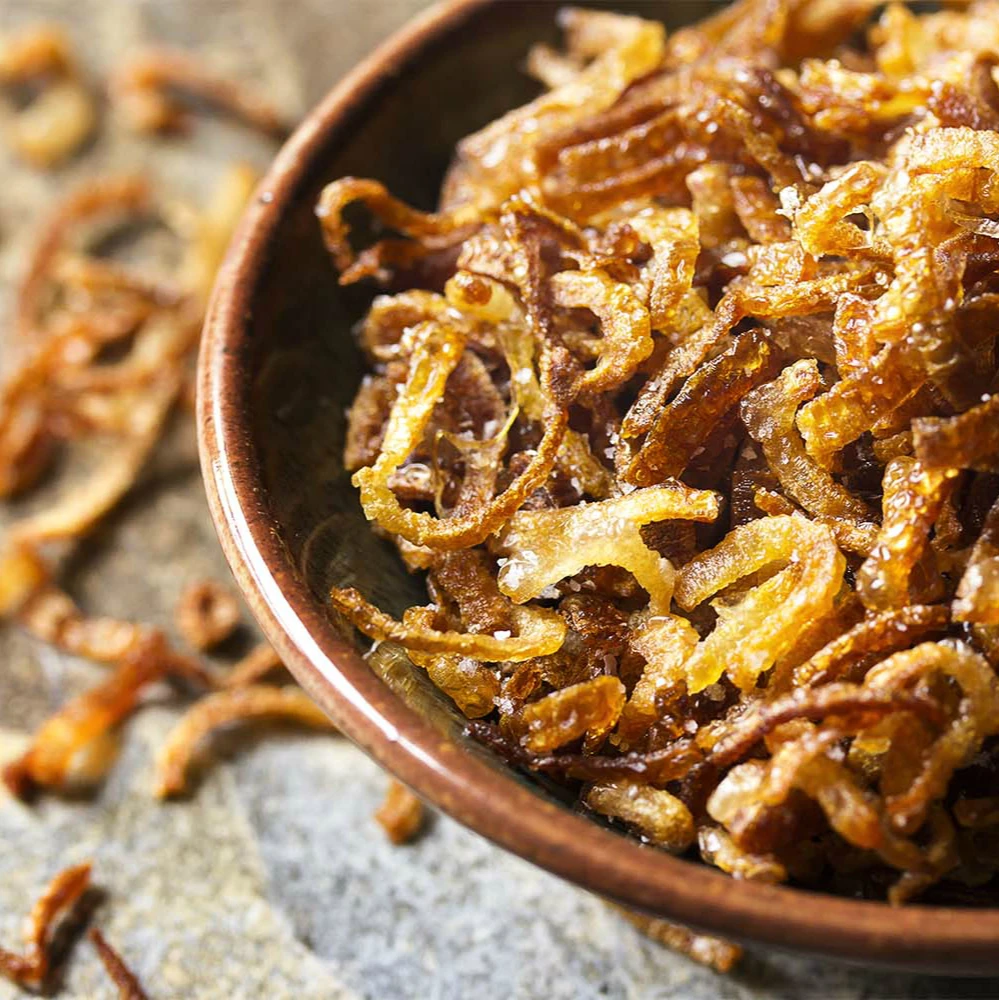 Лучшие блюда гарнир жареные хрустящие шалоты готовые и хорошо сохраненные