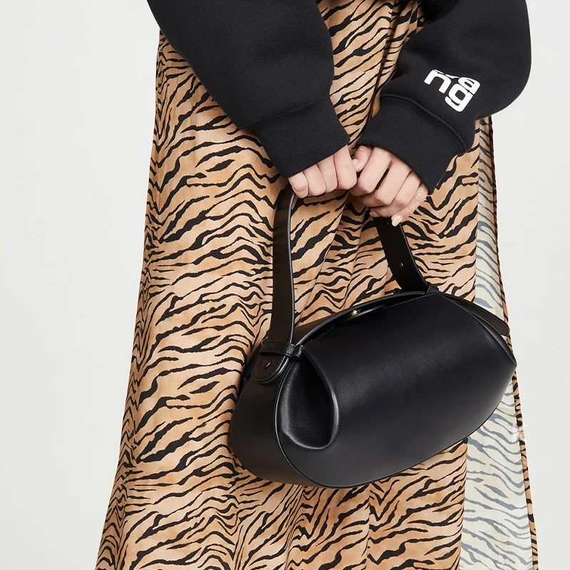 High quality clutch shoulder small round bag unique buyer bag luxury pu leather handbags for women