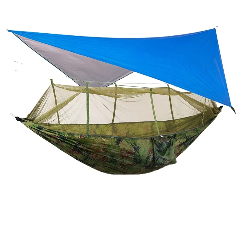 Factory wholesale one two person professional hiking big military camping tent hammock with rain cover shelter canopy