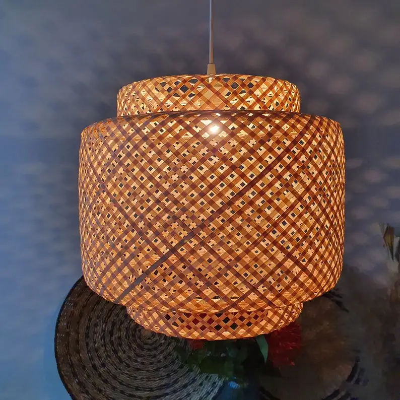 Традиционный декор для сада бара кафе фестиваля гостиницы фонарь ротанговый бамбуковый тканый походный напольный светильник настольные настенные лампы кемпинга