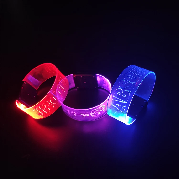 Wholesale Christmas Cheap Custom Led Light Up Magnet Bracelet