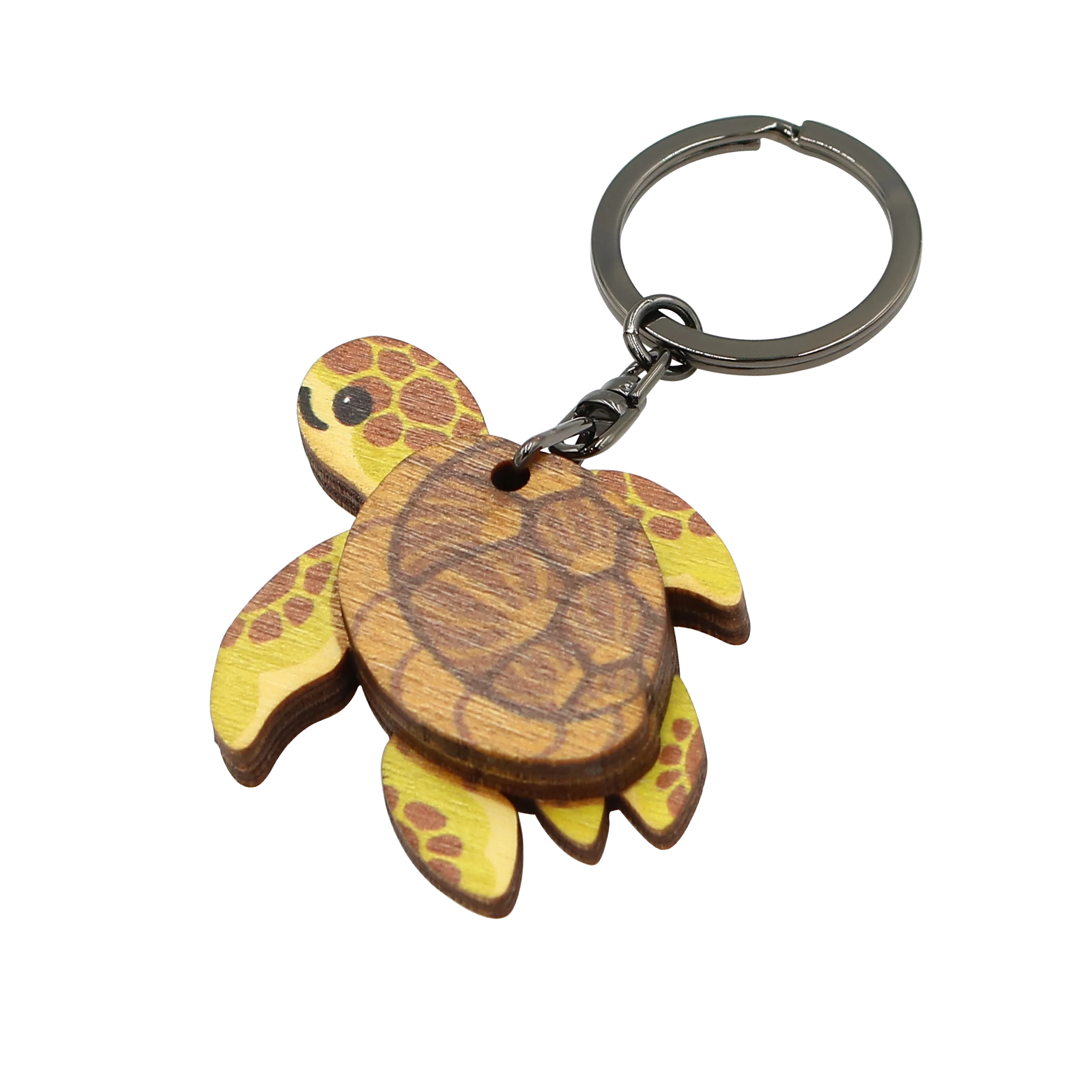 Best Quality Souvenir Gift Sea Turtle Animal Wooden Wood Keychain for Souvenirs Gift