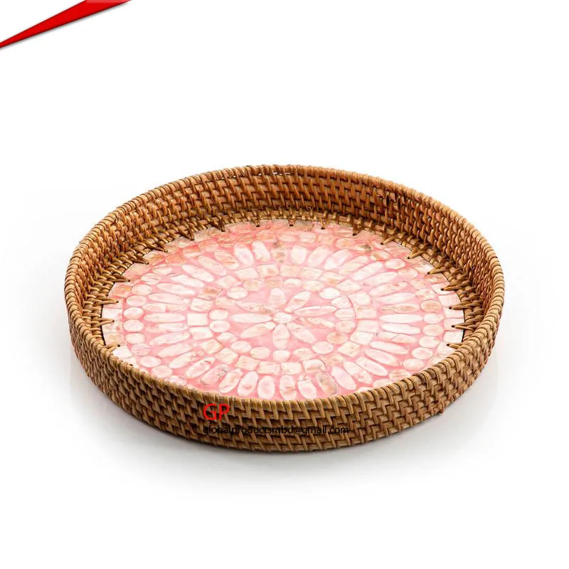 Hot Sale Latest Design Rattan Tray with Luxury Design Hand Made Tray
