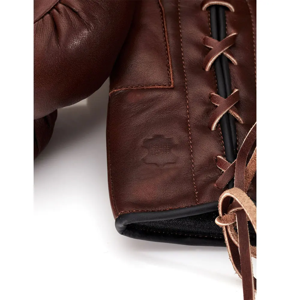 Женские боксерские перчатки женские из натуральной кожи коричневые кожаные