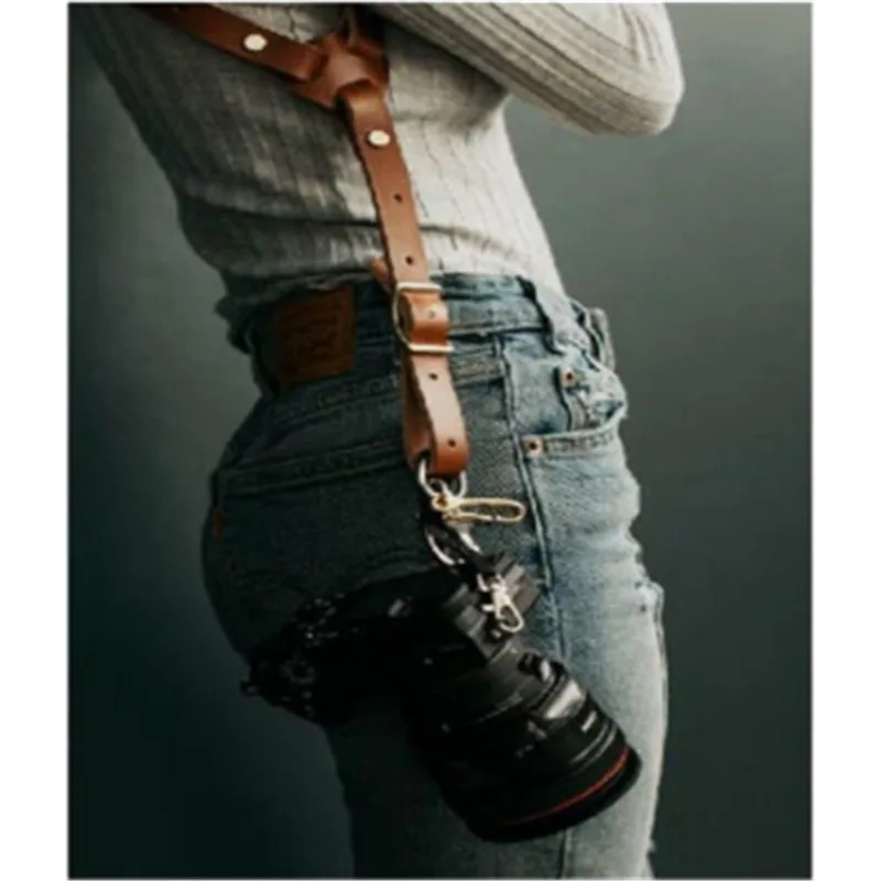 Factory direct Camera Shoulder Strap Camera Belt For Slr /Dslr Cameras Leather Dual Shoulder Leather Harness