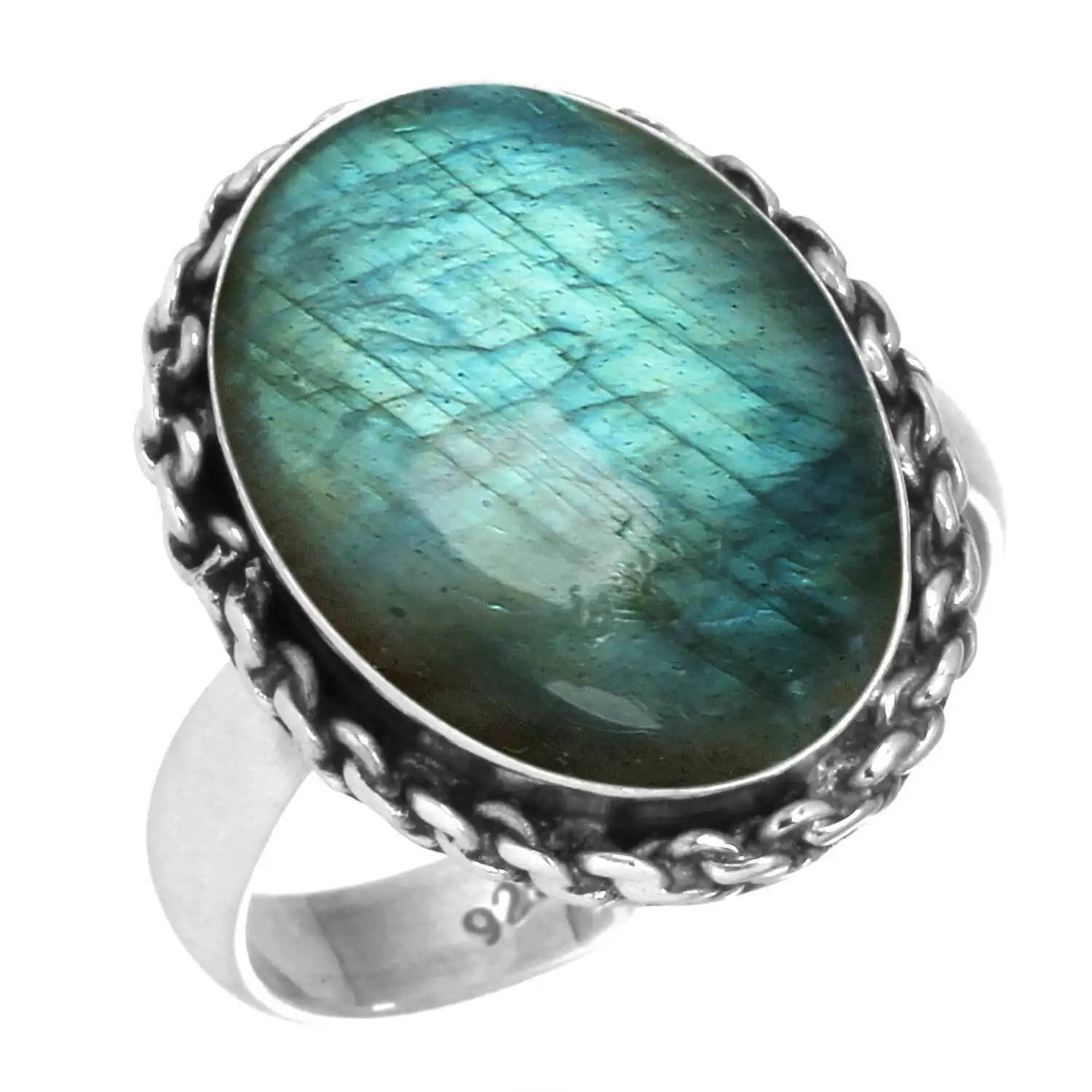Labradorite Rings Natural Chunky Wide Crystal Rings Jewelry Women For Women Wholesale Jewelry Assorted Us Size 5-11