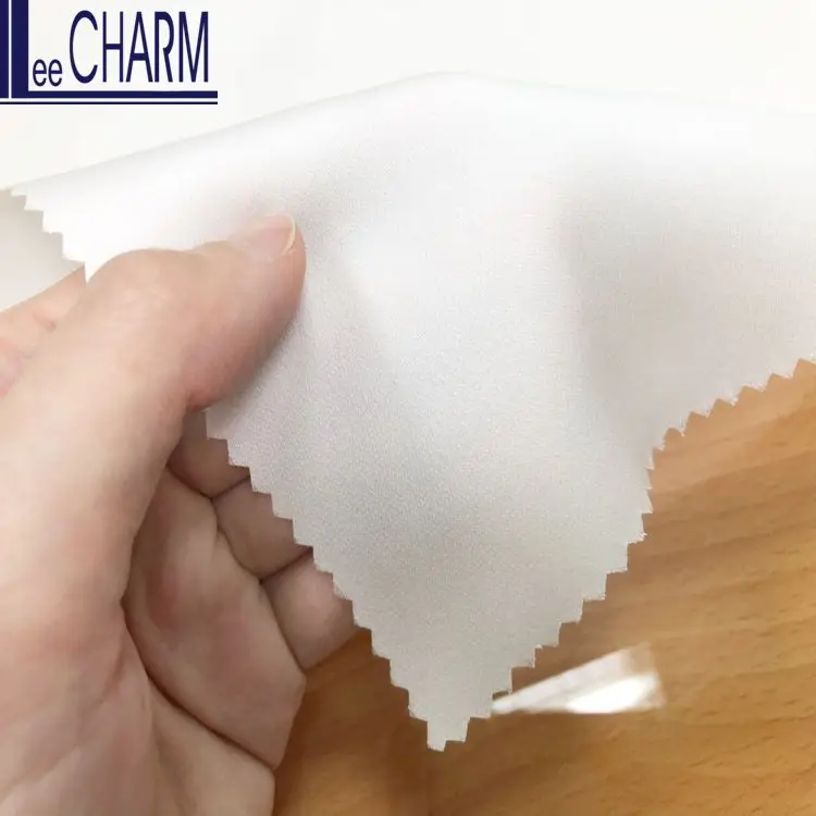 LCL004Y Taiwan 100% Polyester Soft Plain Elastic Stretch Draped Wedding Bridal Dress Charmeuse Satin Fabric