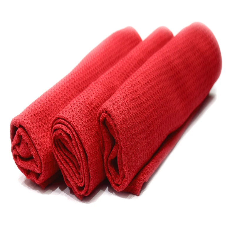 
COTTON CRAFT - 3 Pack - Waffle Weave Terry Kitchen Towels - 50x70Cm - 100% Cotton - Super Absorbent - Multi Purpose 
