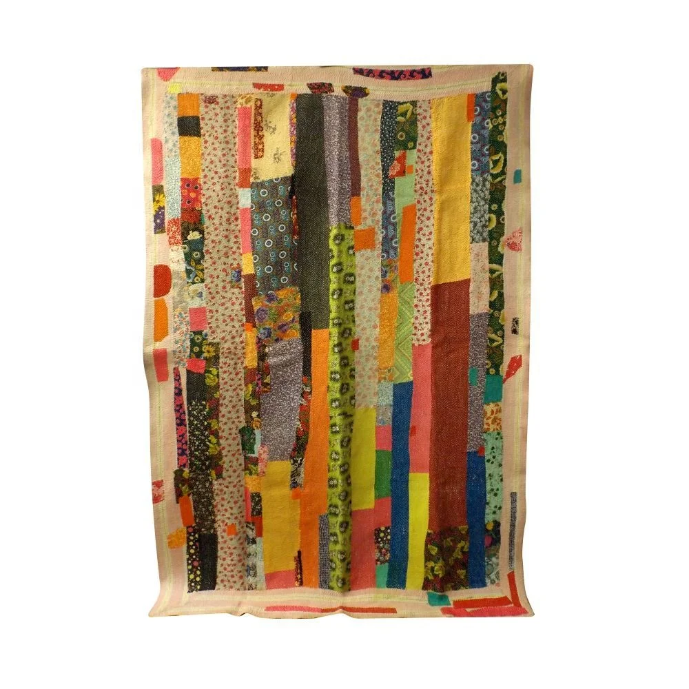 Vintage Handmade Kantha Quilt Fine Quality Hand Stitching Indian Wholesale Cotton Blanket Throw and Bedspread