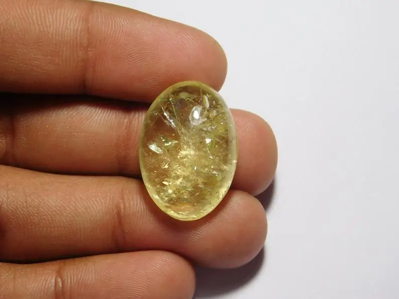 Натуральный драгоценный камень с цитрином овальной формы большого размера гладкие полированные драгоценные камни и OEM