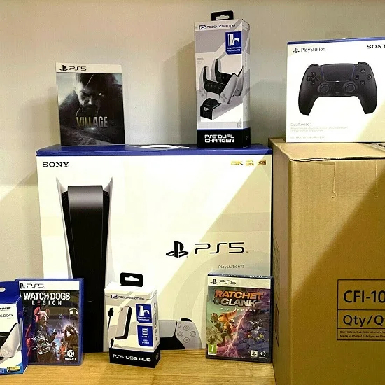 Игровая консоль PLAYSTATION5, 2 ТБ, PS5, 1 ТБ, 825 ГБ, версия дисков, 5 консолей, консоль PS5, 2 контроллера