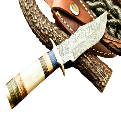 
Изготовленный На Заказ охотничий нож из дамасской стали 