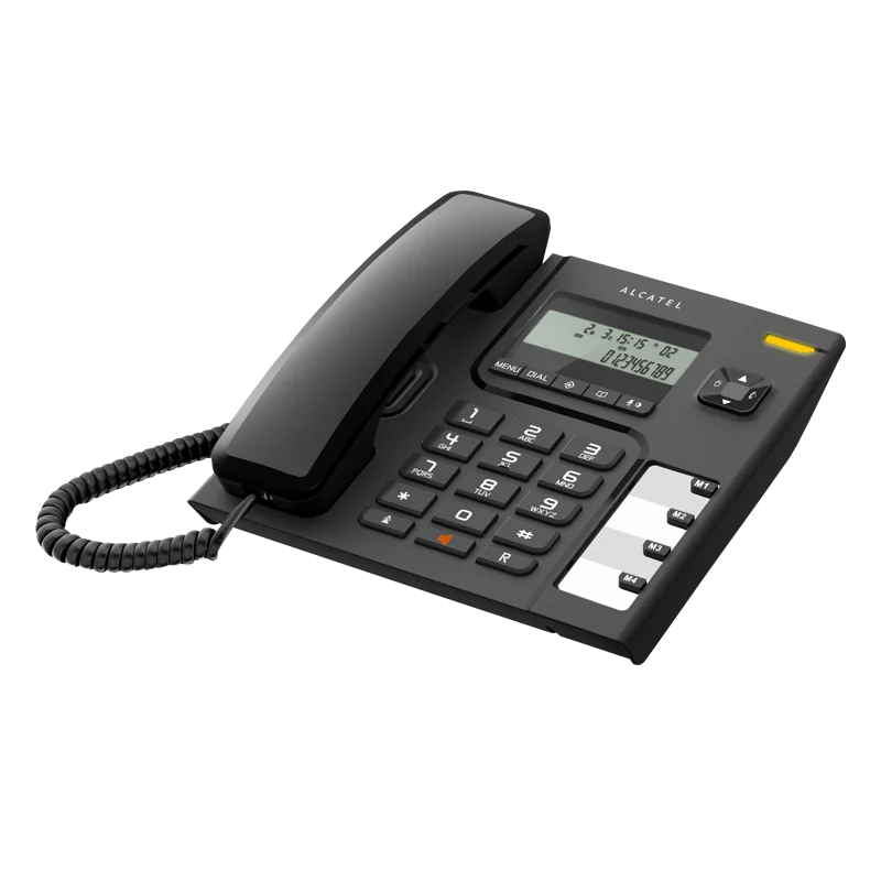 Corded phone Alcatel with caller ID and handsfree function Temporis 56 - black, white colors