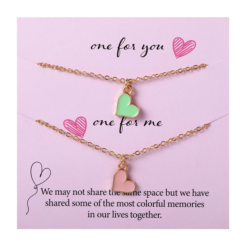 CANNER 2021 Fashion Jewelry Friendship Gifts Best Friends Forever Heart Pendant Necklace For Woman