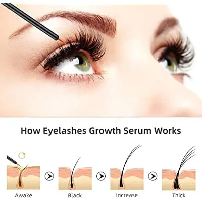 Organic Greek Natural Eyelash Growth Serum Vegan & Gluten Free Enriched Vitamin E Nourishes and Conditions Eyelashes