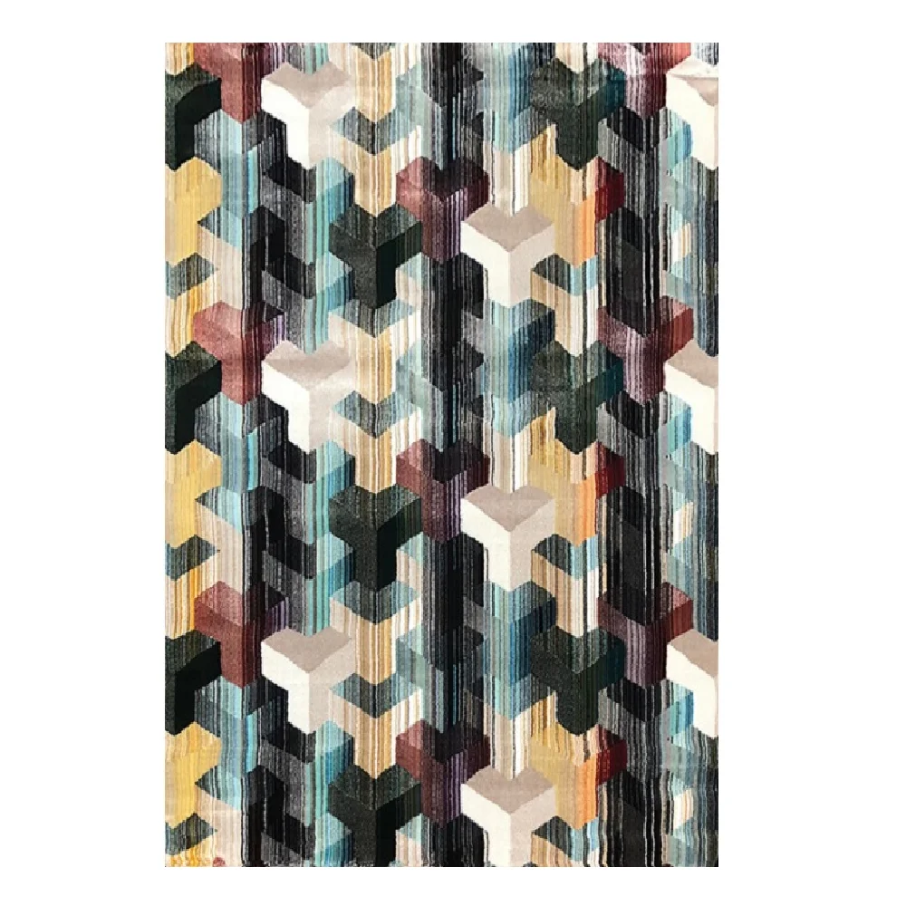 Роскошная оптовая цена для использования в помещении 11 мм тепловой набор полипропиленовые прямоугольные классические многоцветные тканые коврики