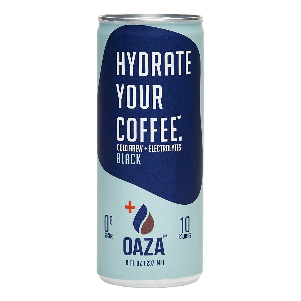 OAZA High Performance Cold Brew Hydrate your Coffee Ready to Drink 8 Fl Oz Pack of 12 (Black)