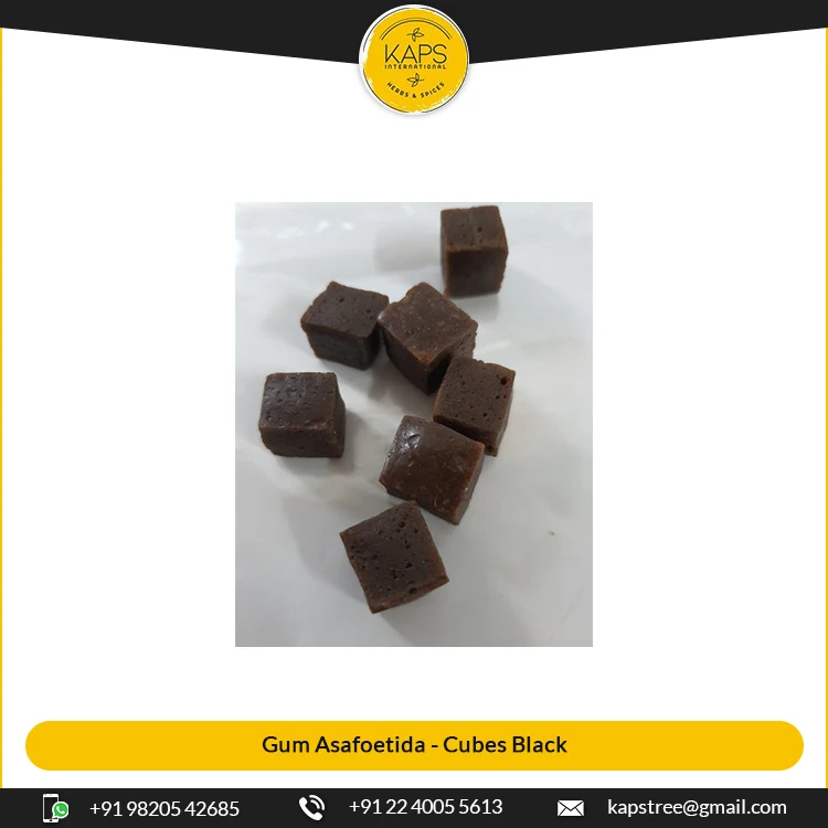 Черные кубики камеди Asafoetida или мелкие оптом